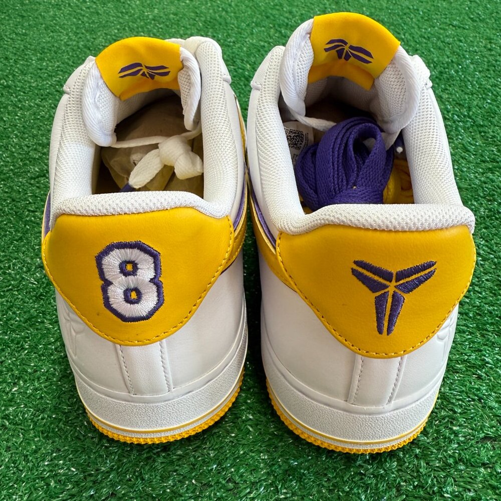 Nike Air Force 1 Low Retro QS Kobe Bryant Lakers Mens Shoes FZ1151-100 NEW Sz 16 - Picture 5 of 7